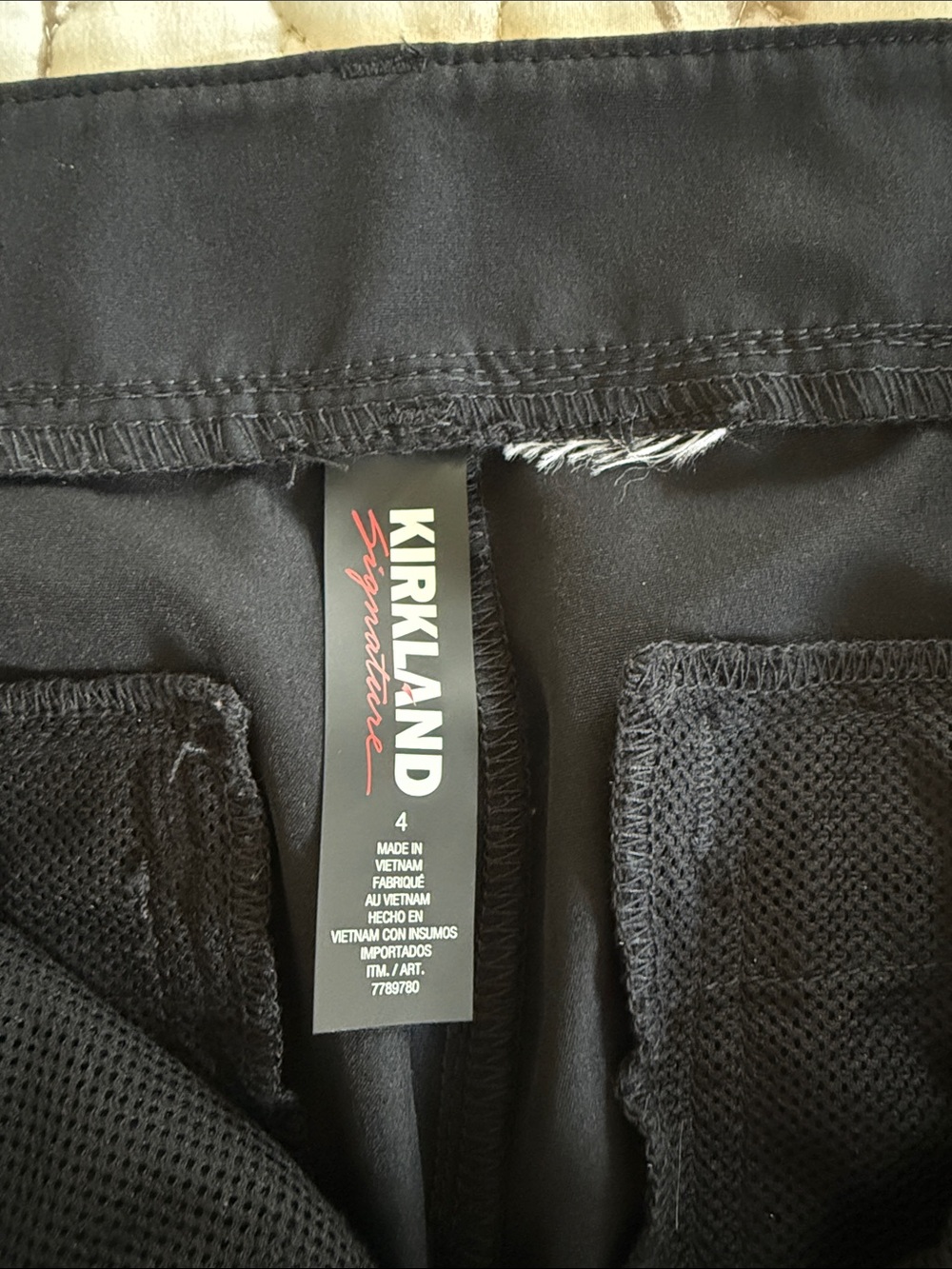 Kirkland Signature Black Women's Track Joggers with Mesh Pockets